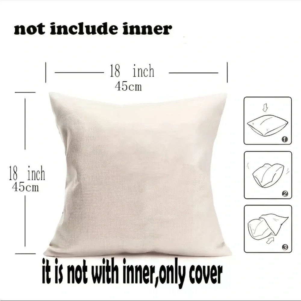 4pcs Cat Modern Sofa Throw Pillow Cover, Decorative Outdoor‎ Linen Blend Fabric